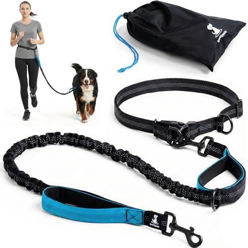 Hands Free Dog Leash (Blue / 1 dog M/L)