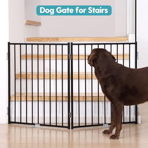 Full Metal Dog Gate Extension (Black / 【2 Panels】52"W×30"H)