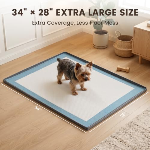 Dog Pee Pad Holder & Cat Litter Mat (Dark Gray / 34'' × 28'')