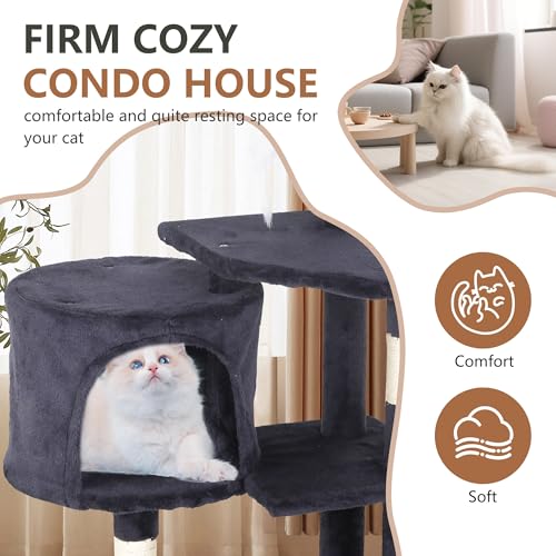 36" Cat Tree Tower (Dark Gray)