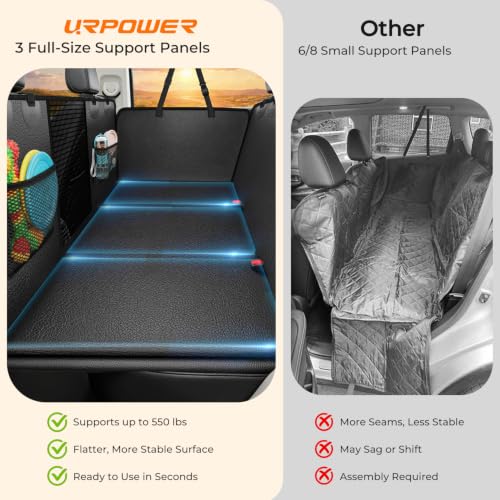 PU Leather Dog Back Seat Extender for Full (Matte Black / XL - Full Size Crew Cab Truck)