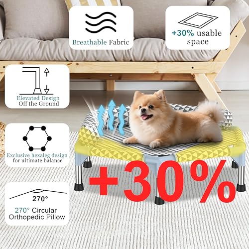 Orthopedic Dog Bed for Small Dogs (6 sided Bolster Small)