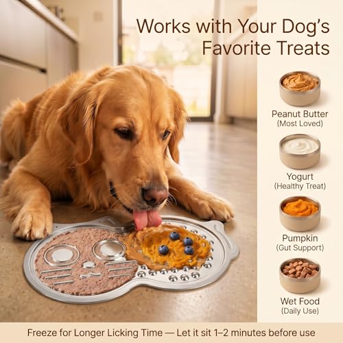 2 Pack XL Stainless Steel Lick Mat for Dogs & Cats