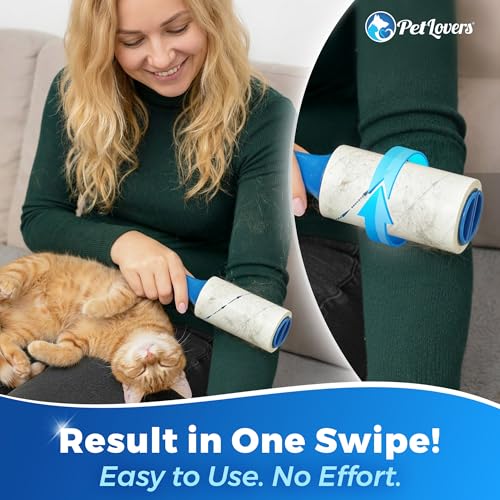 Extra Sticky Lint Roller Mega Value Set 900 Sheets for Pet Hair Removal and Clothes