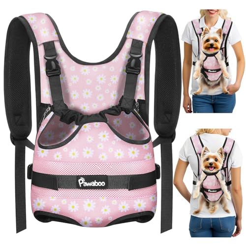 Pet Front Carrier Backpacks for Small Medium Dogs (AA-Pink Daisy / Small (Pack of 1))