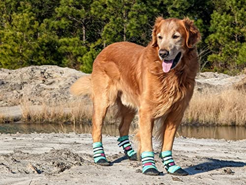All Weather Neoprene Paw Protector Dog Boots with Reflective Straps in 5 Sizes! (XXL)