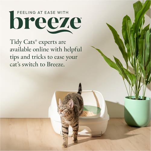 Breeze Cat Litter Box System Kit with Pellets & Pads (7.8 Pound (Pack of 1) / Green)
