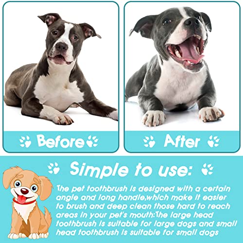 50 Pack Dual Ended Long Dog & Cat Toothbrush (50 Pcs-colorful)
