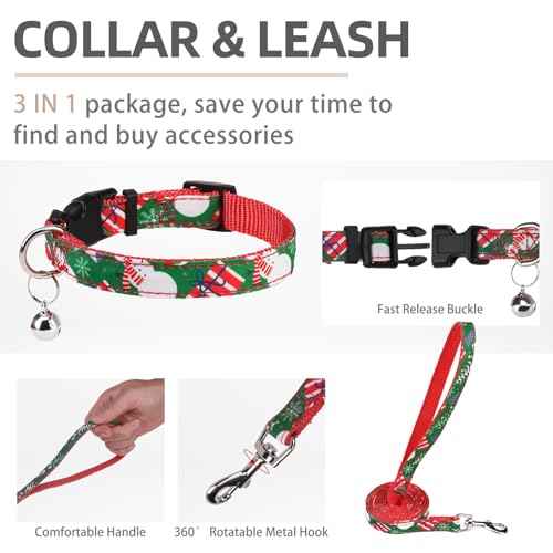 Christmas Dog Harness (Christmas Red / XL (CHEST 20"-22"))
