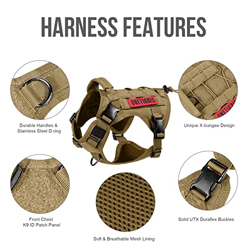 Tactical Dog Harness with Handle No (X-Small / Brown)