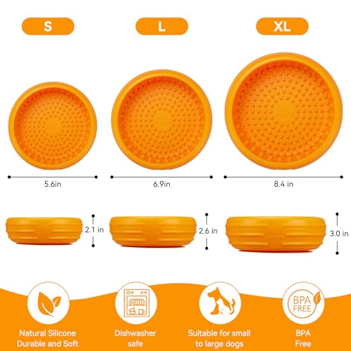 Dog Lick Bowl (L / Orange)