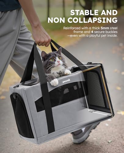 Cat Carrier Stable (Gray Regular / 16.9"L x 11.0"W x 11.0"H)