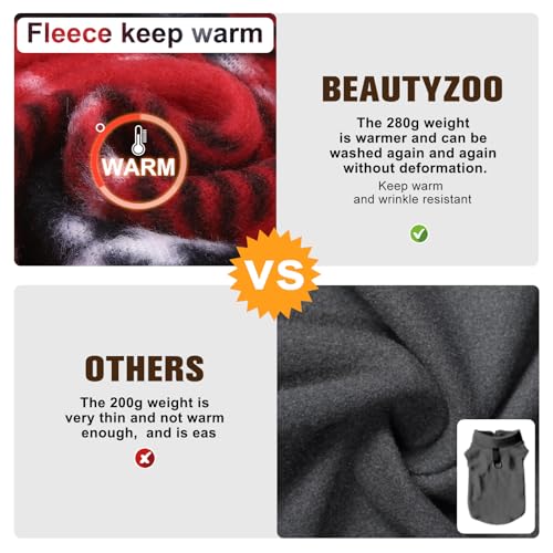 Dog Fleece Vest Sweater Winter Jacket for Small Medium Dogs (X-Small / #2 RED BUFFALO PLAID)
