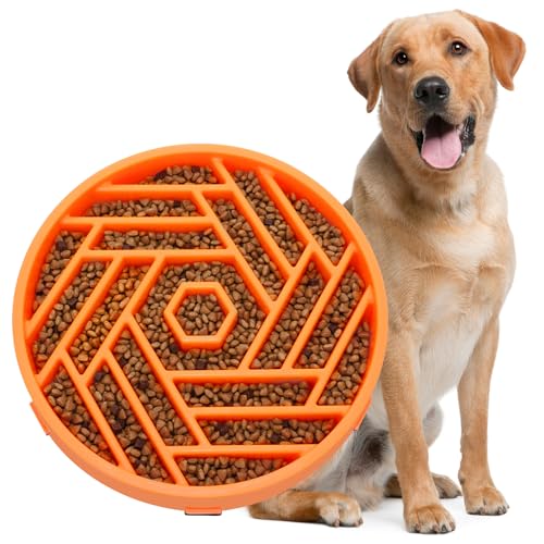 Slow Feeder Dog Bowl (orange)