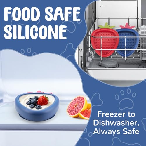 Freeze Dog Lick Bowl (L / B- Dark blue)