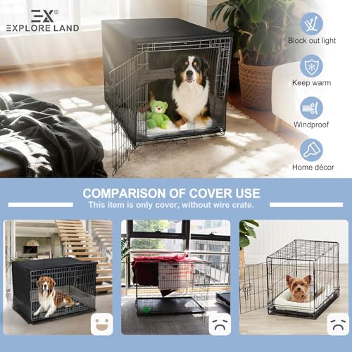 Breathable Dog Crate Cover (24"L x 18"W x 20"H / Black)