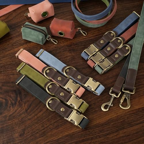 PU Leather Dog Leash for Medium Dogs (Black / 3/4''x 5FT)