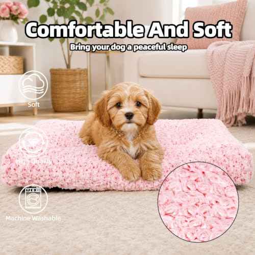 Dog Bed Medium Size (Pink / 23"L x 18"W x 3"Th)