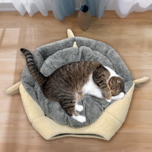 Cat Beds for Indoor Cats (XL 19.7'' / Grey)