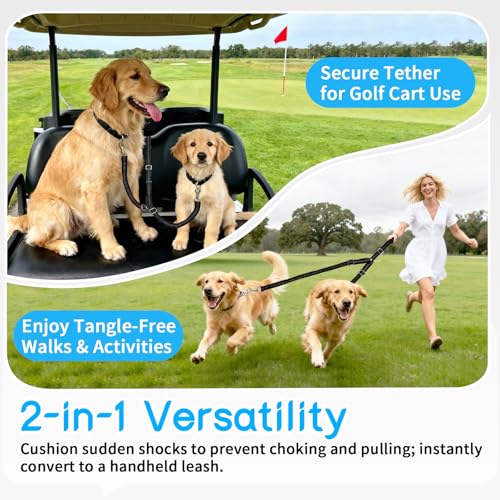Golf Cart Dog Seat Leash & Safety Harness (Double Dog)