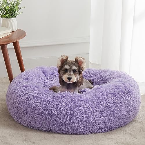 Calming Dog Bed & Cat Bed (Purple / 27.0"L x 27.0"W x 8.0"Th)