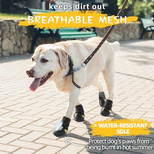 Dog Boots Dog Shoes for Large Dogs (Black / Width 2.75 in)