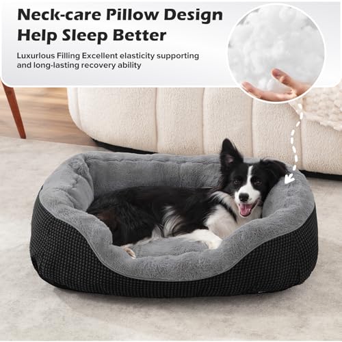Large Dog Beds Large Sized (L (35"x25"x9") / Black)