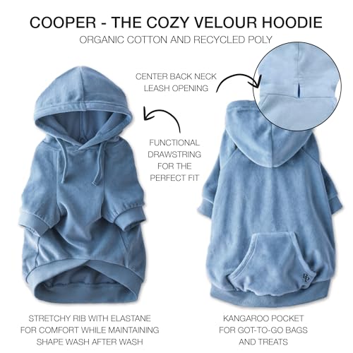 Cooper II Dog Hoodie (Faded Denim / X-Large (55-80 lbs))