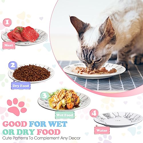 10 Pcs Ceramic Cat Bowl Whisker Fatigue 6 Inch Set