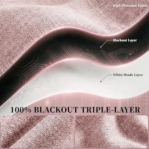 100% Self Adhesive Blackout Curtains (52"W x 72"L (Pack of 1) / Light Pink)
