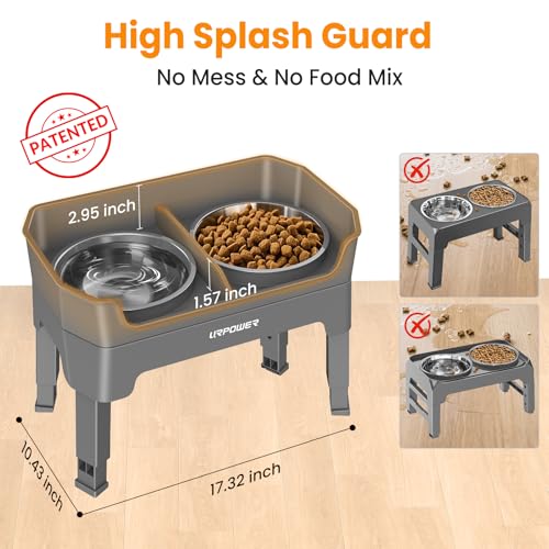 Elevated Dog Bowls (Grey / Large)