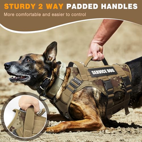 Service Dog Vest Harness for Large Dog (X-Large / Camo Desert)