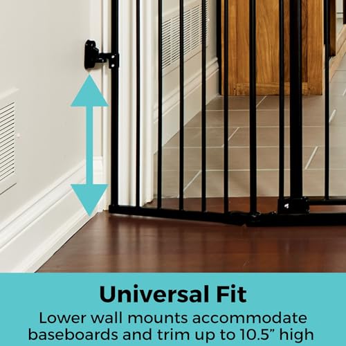 Deluxe Décor Universal Fit Safety Gate (Black / 72" Wide)