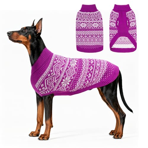 Dog Sweater Argyle (X-Large / Purple)