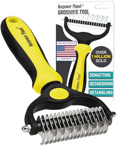 Pet Grooming Brush (Yellow / Large)