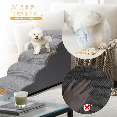 Dog Stairs for Small Dogs (Grey / 33.1*15.7*22.5)