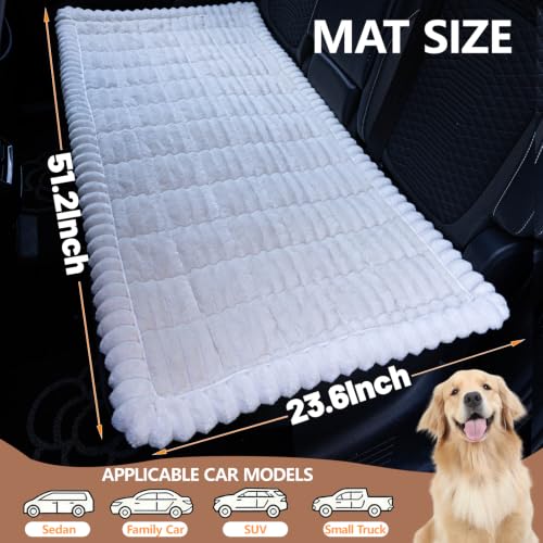 Dog Car Seat Waterproof Bed Cover Back Seat White 23.6”x51” (White / 23.6”x51”)