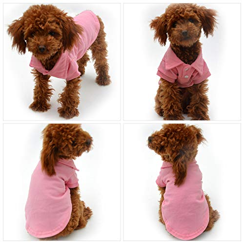 Basic Dog Polo Shirts Premium Cotton (XXXL (-75lbs) / Pink)