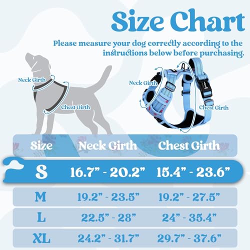Dog Harness Small Sized (Small / Floral Blue)