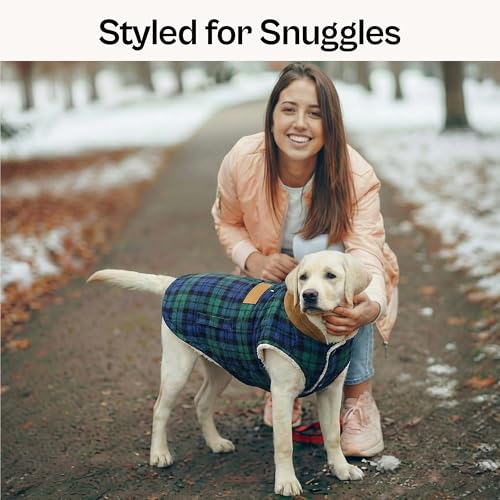 Dog Jacket Scottish Green Plaid Dog Winter Coat (XL / Scottish Green)