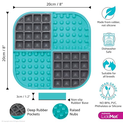 Slomo Dog Slow Feeding Lick Mat (Turquoise)