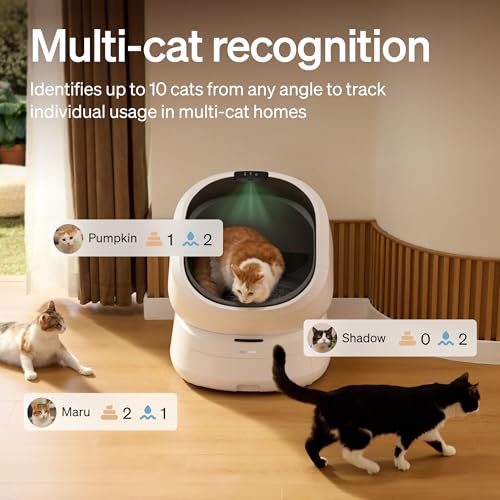 Automatic Litter Box with Accessories Kit & 90 (White / AI Bundle+ACC Kit)