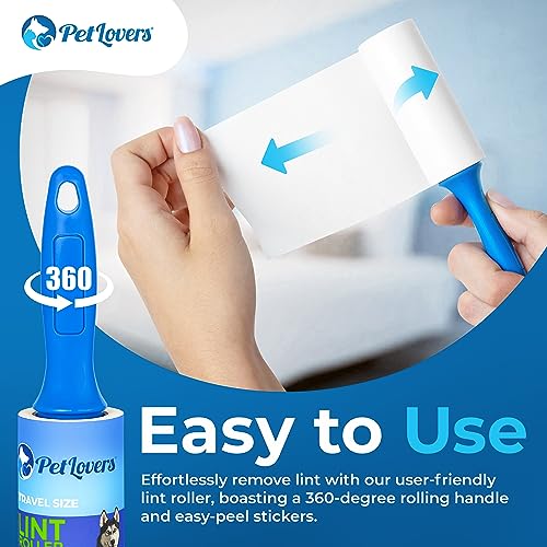 Extra Sticky Lint Roller Mega Value Set for Pet Hair Removal and Clothes