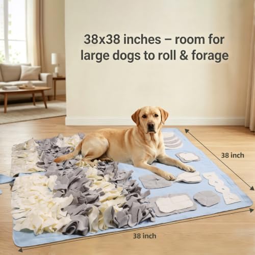 Snuffle Mat for Dogs (Blue / Large 38x38 inch)