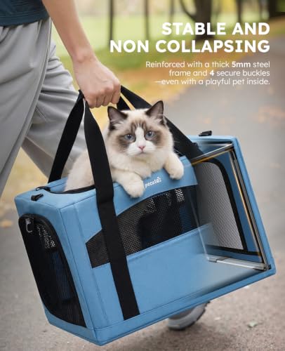 Cat Carrier Stable (Light Blue / 18.5"L x 12.9"W x 11.8"H)
