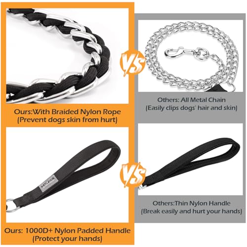 Chain Dog Leash (Black / 5.2FT(30-80lb))