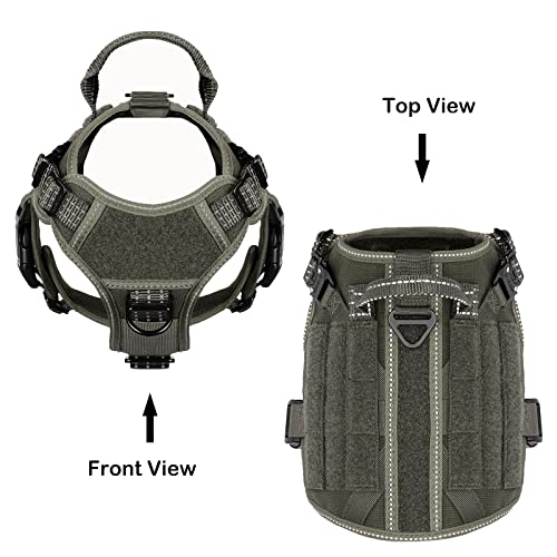 Tactical Dog Harness for Small Dogs (Small (Pack of 1) / Green)