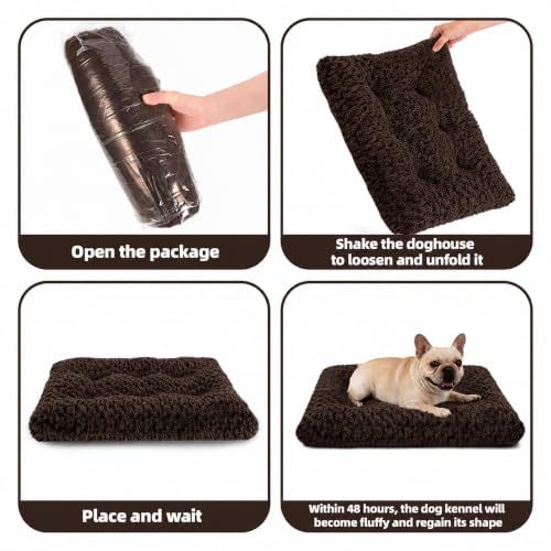 Dog Bed Large Size (Coffee / 35"L x 23"W x 4"Th)