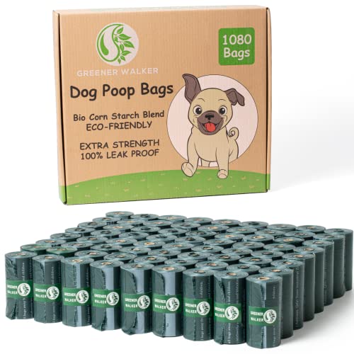 Poop Bags for Dog Waste (Deep Green / 1 Count (Pack of 1080))