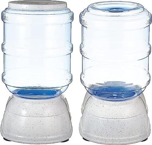 Automatic Pet Water Dispenser and Gravity Food Feeder Set for Cat and Dog (Waterer + Feeder / Small)